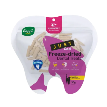 Happi Skippi Treats Just Freeze Dried Cod & Cranberry 30g (3 packs)